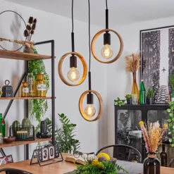 Luminaires Scandinaves-hofstein Suspension Hickmann Noir, 3 lumières