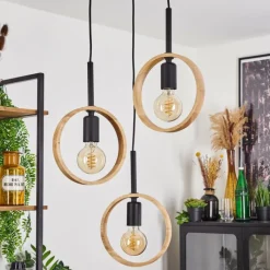 Luminaires Scandinaves-hofstein Suspension Hickmann Noir, 3 lumières