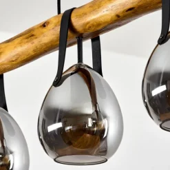 Suspension Verre Fumé-hofstein Suspension Hocker Écru, Noir, 4 lumières