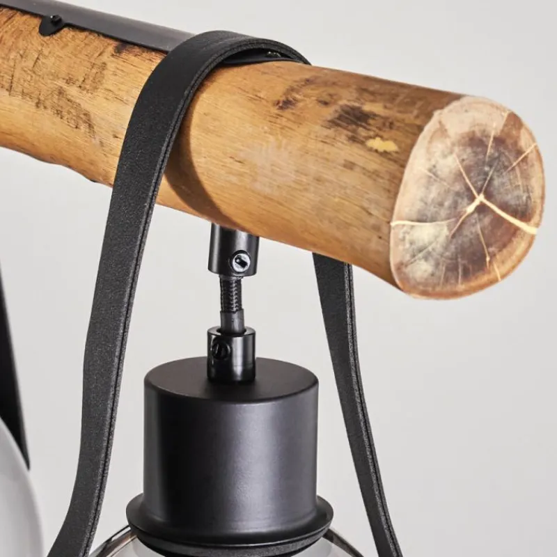 hofstein Suspension Hocker Écru, Noir, 4 lumières