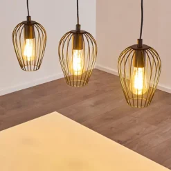 hofstein Suspension Hodges Noir, 3 lumières