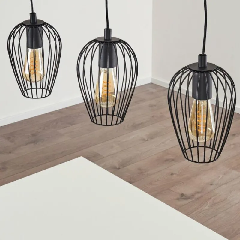 hofstein Suspension Hodges Noir, 3 lumières