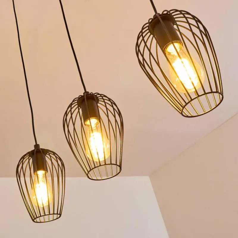 hofstein Suspension Hodges Noir, 3 lumières