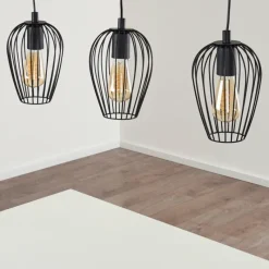 hofstein Suspension Hodges Noir, 3 lumières