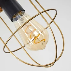 Lampes Dorées-hofstein Suspension Hodne Écru, Noir, 3 lumières