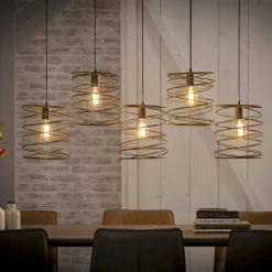 Lampes Industrielles-hofstein Suspension HOENKOOP Noir, 5 lumières