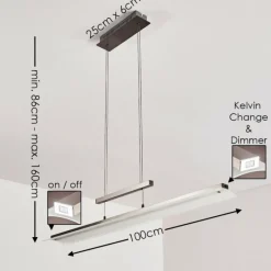 hofstein Suspension Hogana LED Acier inoxydable, 5 lumières* Suspensions