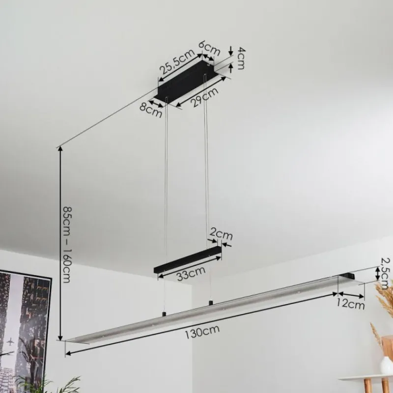 hofstein Suspension Hogana LED Anthracite, 1 lumière