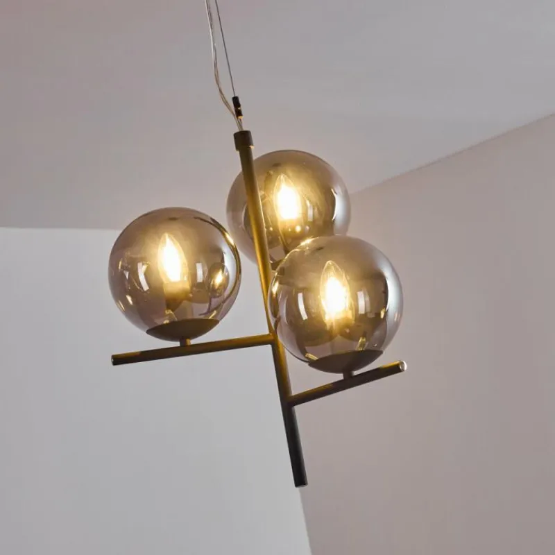 hofstein Suspension Hogatza Noir, 3 lumières