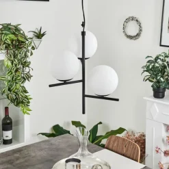 hofstein Suspension Hogatza Noir, 3 lumières