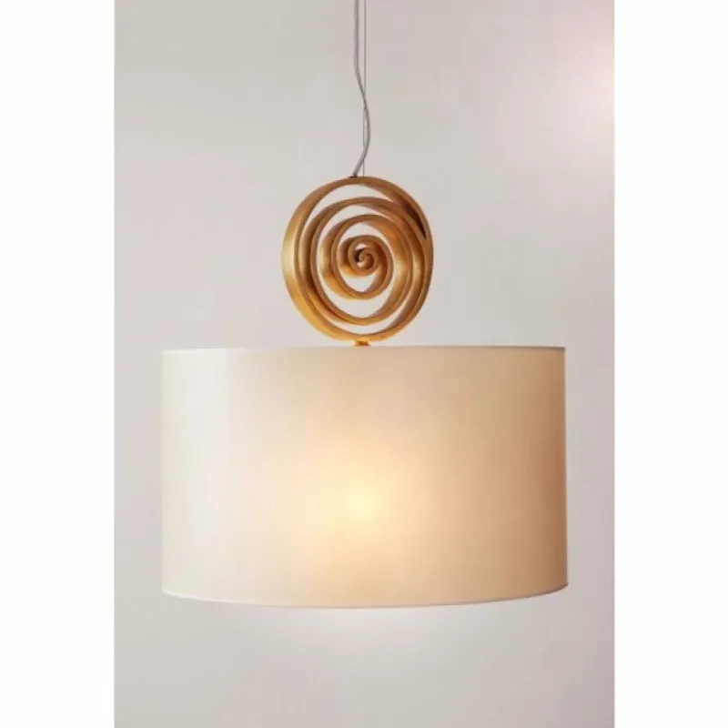 Lampes En Tissu-Luminaires Holländer Suspension Holländer ANDREE Or, Blanc, 1 lumière