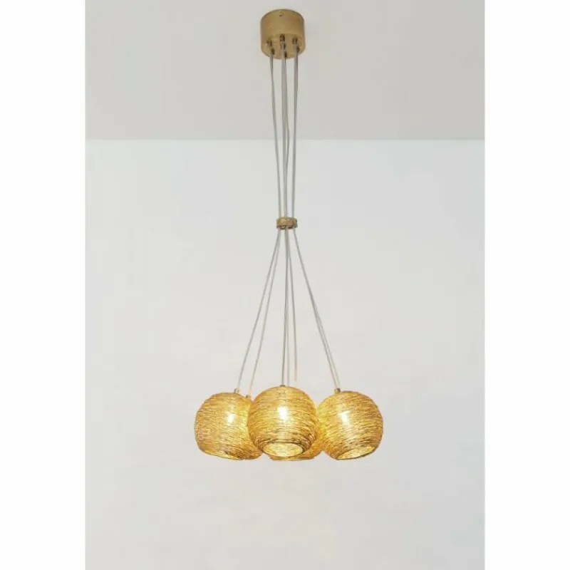 Lampes Dorées-Luminaires Holländer Suspension Holländer CARILLON Or, 7 lumières