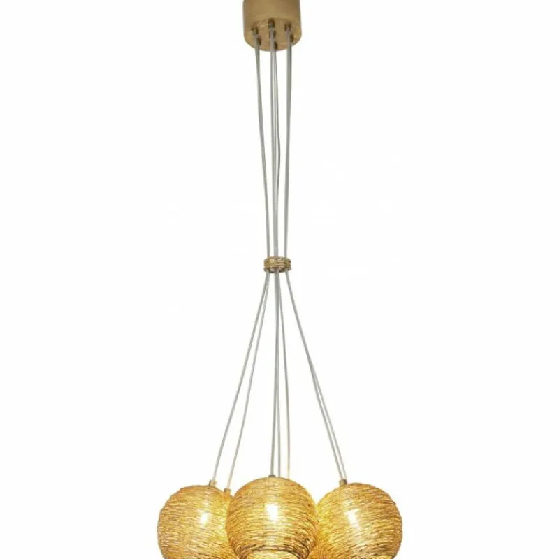 Lampes Dorées-Luminaires Holländer Suspension Holländer CARILLON Or, 7 lumières