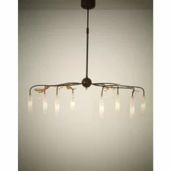 Luminaires Holländer Suspension Holländer CASINO OVAL Brun, Or, Noir, 8 lumières