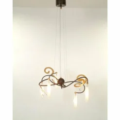 Luminaires Holländer Suspension Holländer CASINO Brun, Or, Noir, 5 lumières