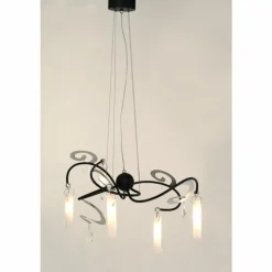Luminaires Holländer Suspension Holländer CASINO Noir, Argenté, 5 lumières