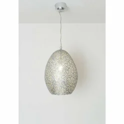 Luminaires Rustiques-Luminaires Holländer Suspension Holländer CAVALLIERE GRANDE Argenté, 1 lumière