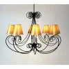 Lampes Dorées-Luminaires Holländer Suspension Holländer MIA Noir, 8 lumières