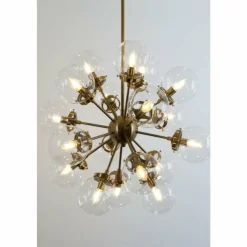 Luminaires Holländer Suspension Holländer MOLTIPLICATORE Or, Laiton, 18 lumières