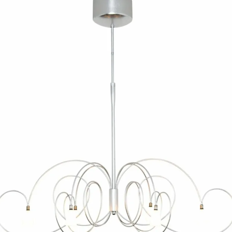 Luminaires Holländer Suspension Holländer ROSASPINA OVAL Argenté, 6 lumières