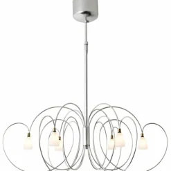 Luminaires Holländer Suspension Holländer ROSASPINA Argenté, 6 lumières