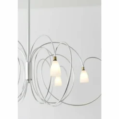 Luminaires Holländer Suspension Holländer ROSASPINA Argenté, 6 lumières