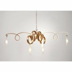 Luminaires Holländer Suspension Holländer SERPENTINEN GOLD Or, 6 lumières
