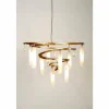 Luminaires Holländer Suspension Holländer SERPENTINEN SPIRAL Or, 9 lumières