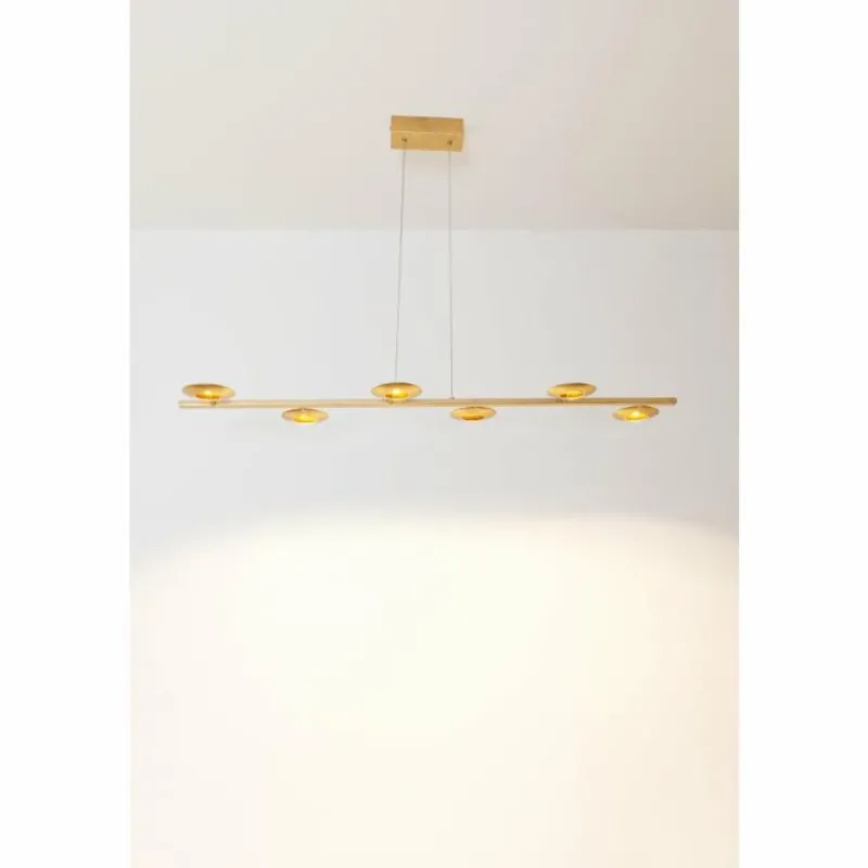 Lampes Dorées-Luminaires Holländer Suspension Holländer SIMULATORE LED Or, 6 lumières