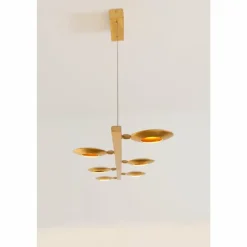 Lampes Dorées-Luminaires Holländer Suspension Holländer SIMULATORE LED Or, 6 lumières