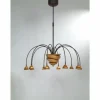 Lampes Dorées-Luminaires Holländer Suspension Holländer SNAIL Brun, Or, Noir, 12 lumières