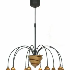 Lampes Dorées-Luminaires Holländer Suspension Holländer SNAIL Brun, Or, Noir, 12 lumières