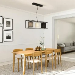 Lampes En Tissu-Luminaires Fischer & Honsel Suspension Honsel GILLI Noir, 3 lumières