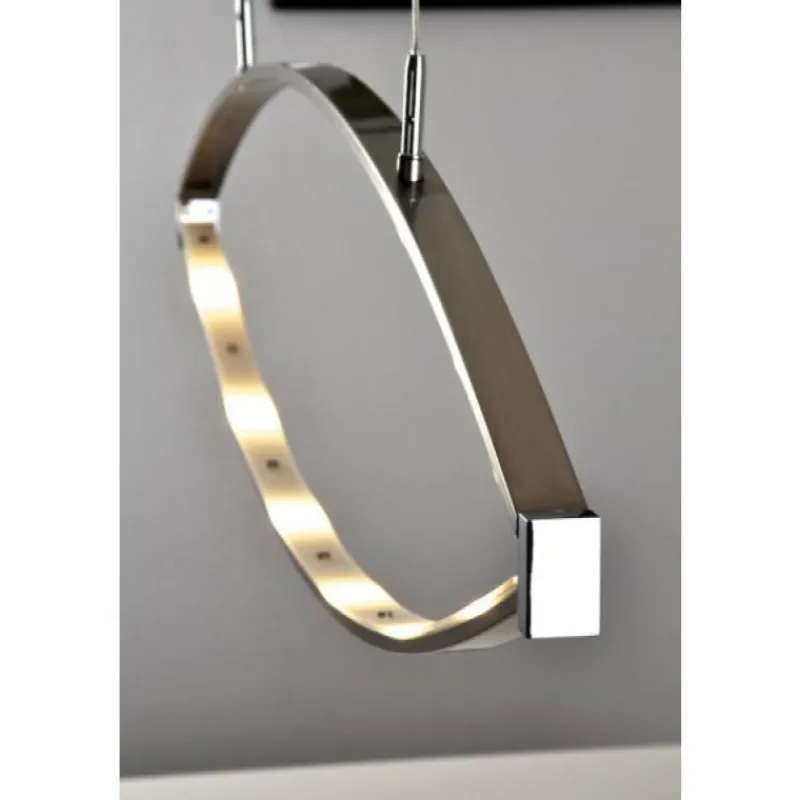 Luminaires Fischer & Honsel Suspension Honsel Lucy Chrome, Acier inoxydable, 6 lumières