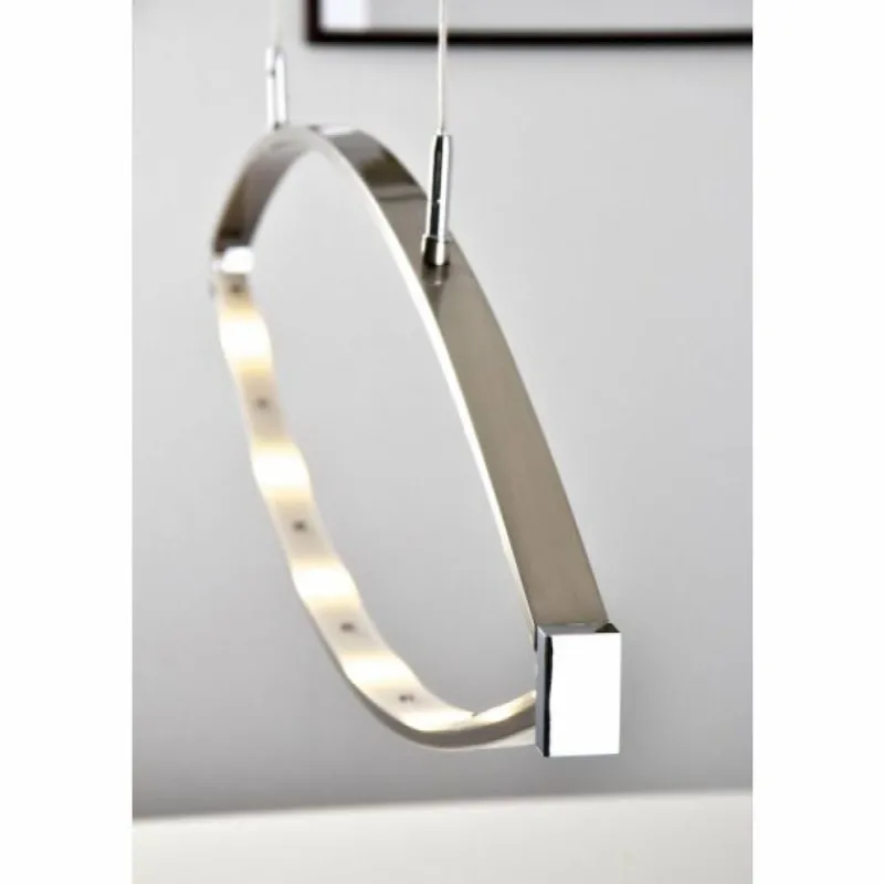 Luminaires Fischer & Honsel Suspension Honsel Lucy Chrome, Acier inoxydable, 6 lumières