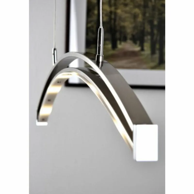 Luminaires Fischer & Honsel Suspension Honsel Lucy Chrome, Acier inoxydable, 6 lumières