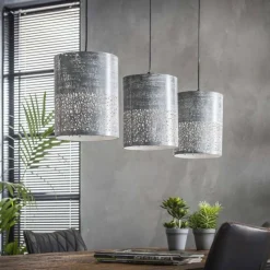 Lampes Vintages & Rétros-hofstein Suspension HOOGHAVEN Noir, 3 lumières