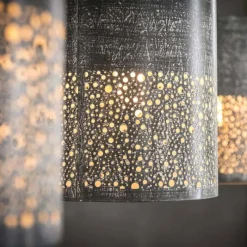 Lampes Vintages & Rétros-hofstein Suspension HOOGHAVEN Noir, 3 lumières