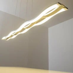 hofstein Suspension Hopedale LED Chrome, Nickel mat, 1 lumière* Éclairage Led