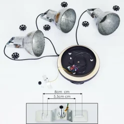 Lampes Vintages & Rétros-hofstein Suspension Hora Bois foncé, Noir, 3 lumières