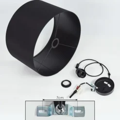 Lampes En Tissu-hofstein Suspension Huarate Noir, 1 lumière