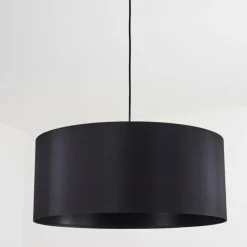 Lampes En Tissu-hofstein Suspension Huarate Noir, 1 lumière