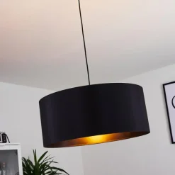 Lampes En Tissu-hofstein Suspension Huarate Noir, 1 lumière