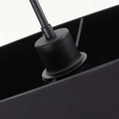 Lampes En Tissu-hofstein Suspension Huarate Noir, 2 lumières