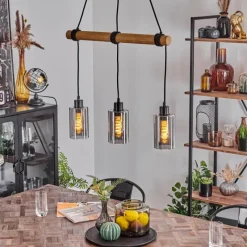 Suspension Verre Fumé-hofstein Suspension Hunouri Écru, 3 lumières