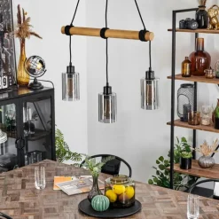 Suspension Verre Fumé-hofstein Suspension Hunouri Écru, 3 lumières