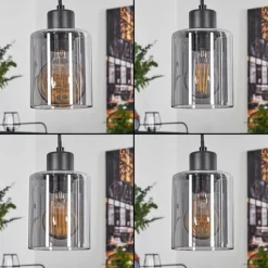 Luminaires Scandinaves-hofstein Suspension Hunouri Écru, Noir, 3 lumières