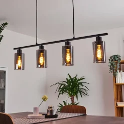 hofstein Suspension Hunouri Noir, 4 lumières