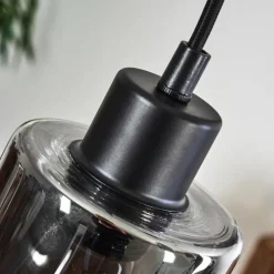 Suspension Verre Fumé-hofstein Suspension Hunouri Noir, 5 lumières