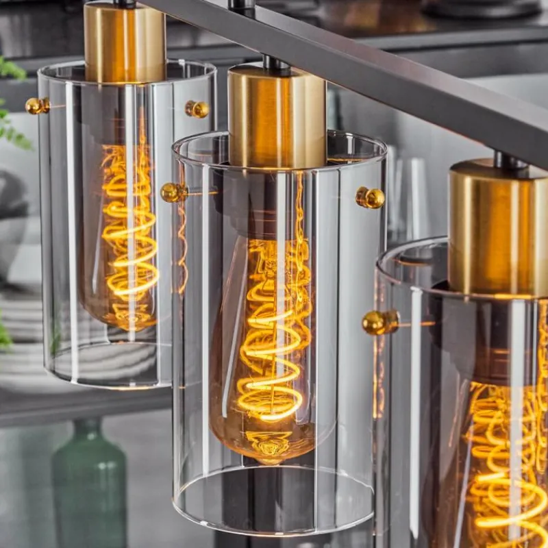 hofstein Suspension Hunouri Noir, 4 lumières